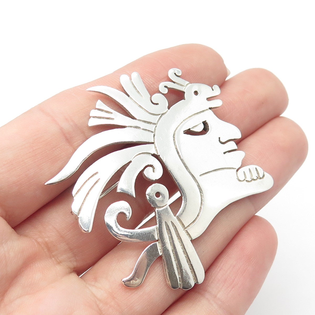 Taxco 925 Face Pin - Etsy
