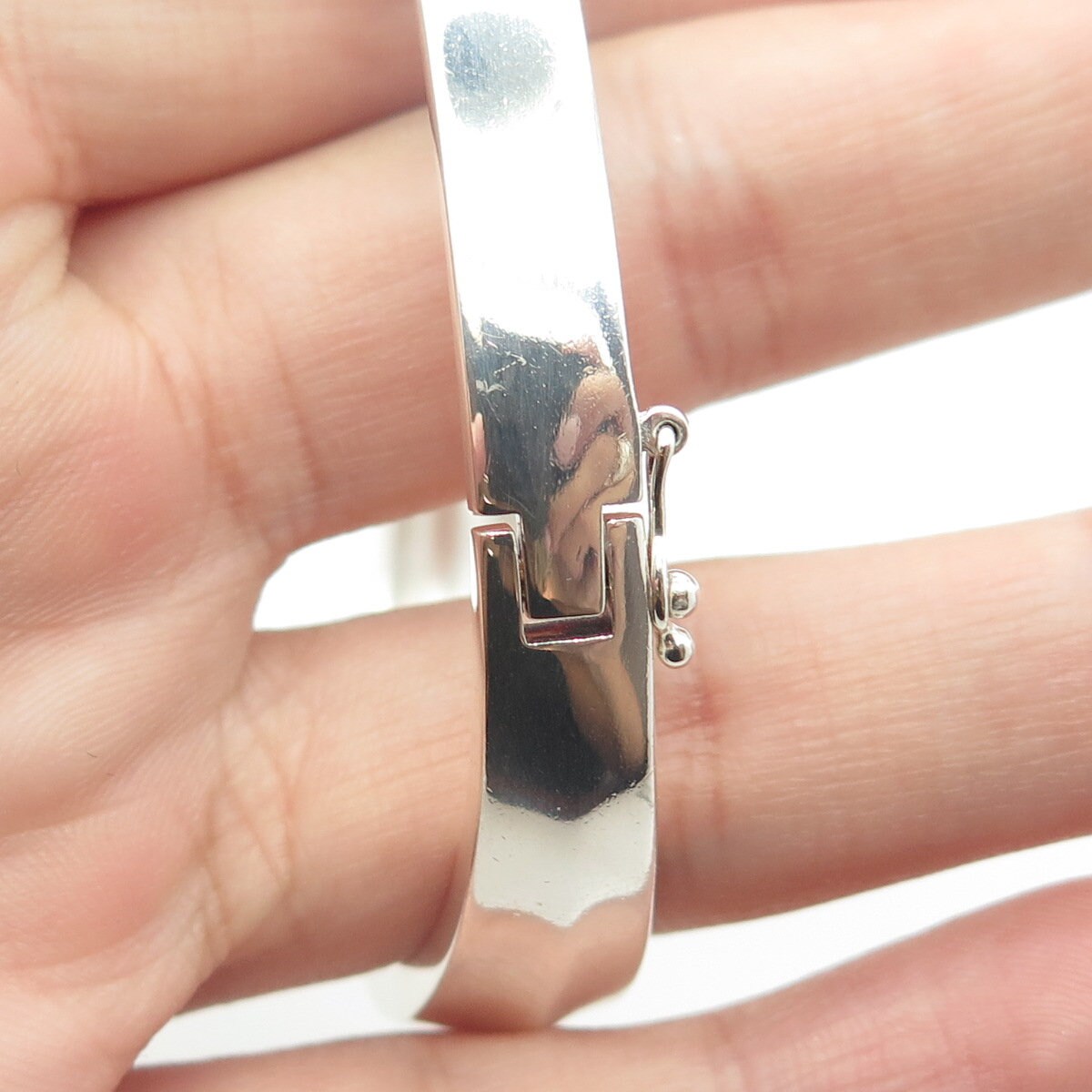 Vintage Sterling Silver Cuff Bracelet, Beautiful Waves