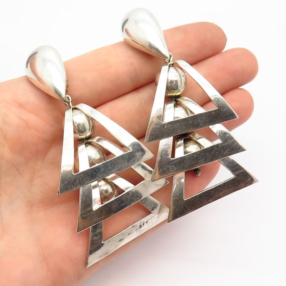 925 Sterling Silver Vintage Mexico Geometric State