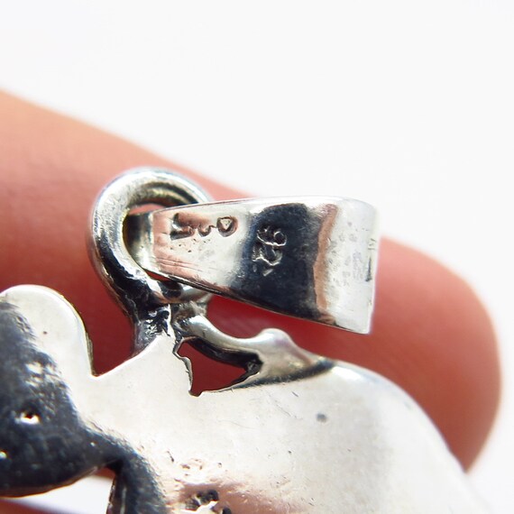 925 Sterling Silver Vintage Elephant Modernist Pe… - image 5