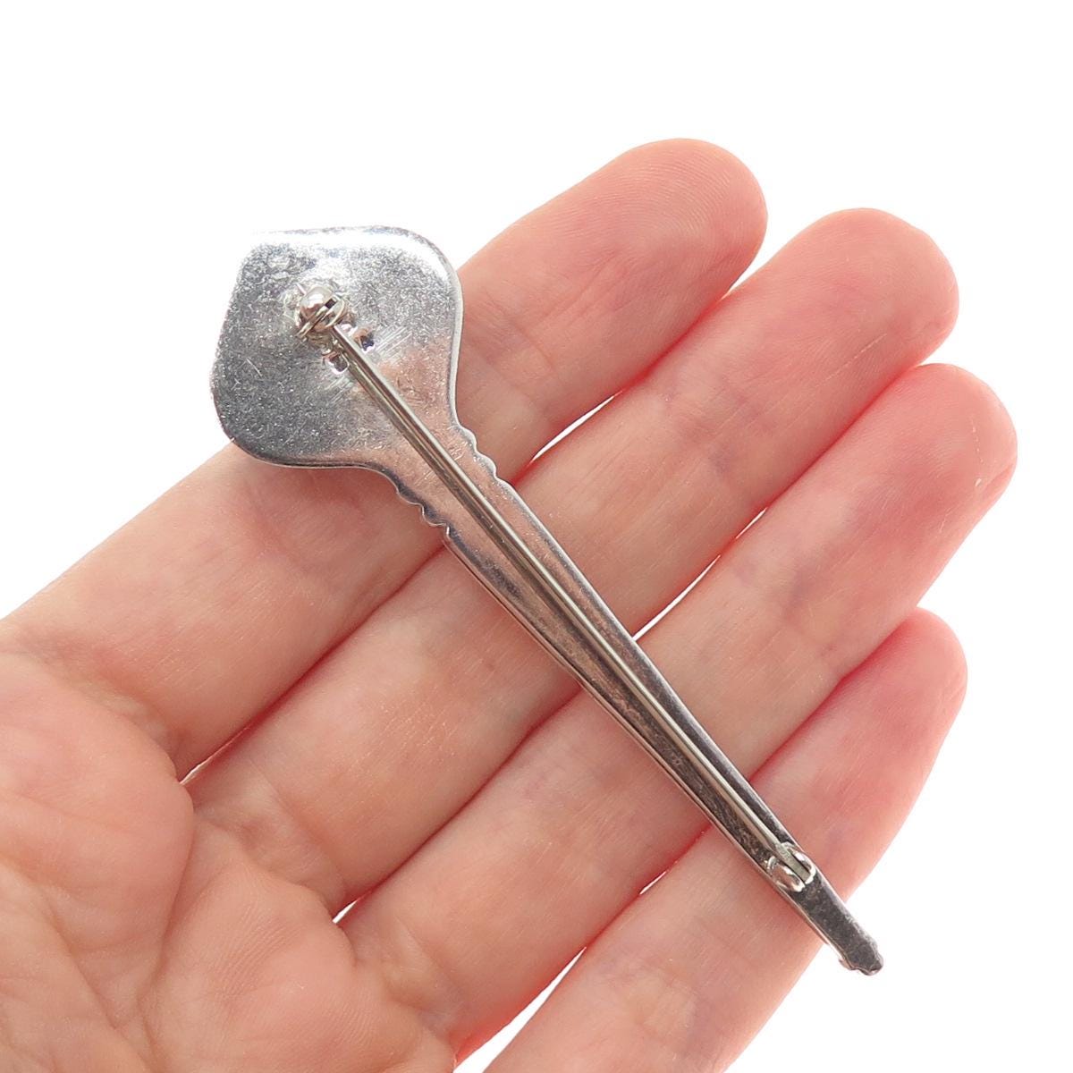 ZINA 925 Sterling Silver Vintage Torch Oxidized Pin Brooch - Etsy