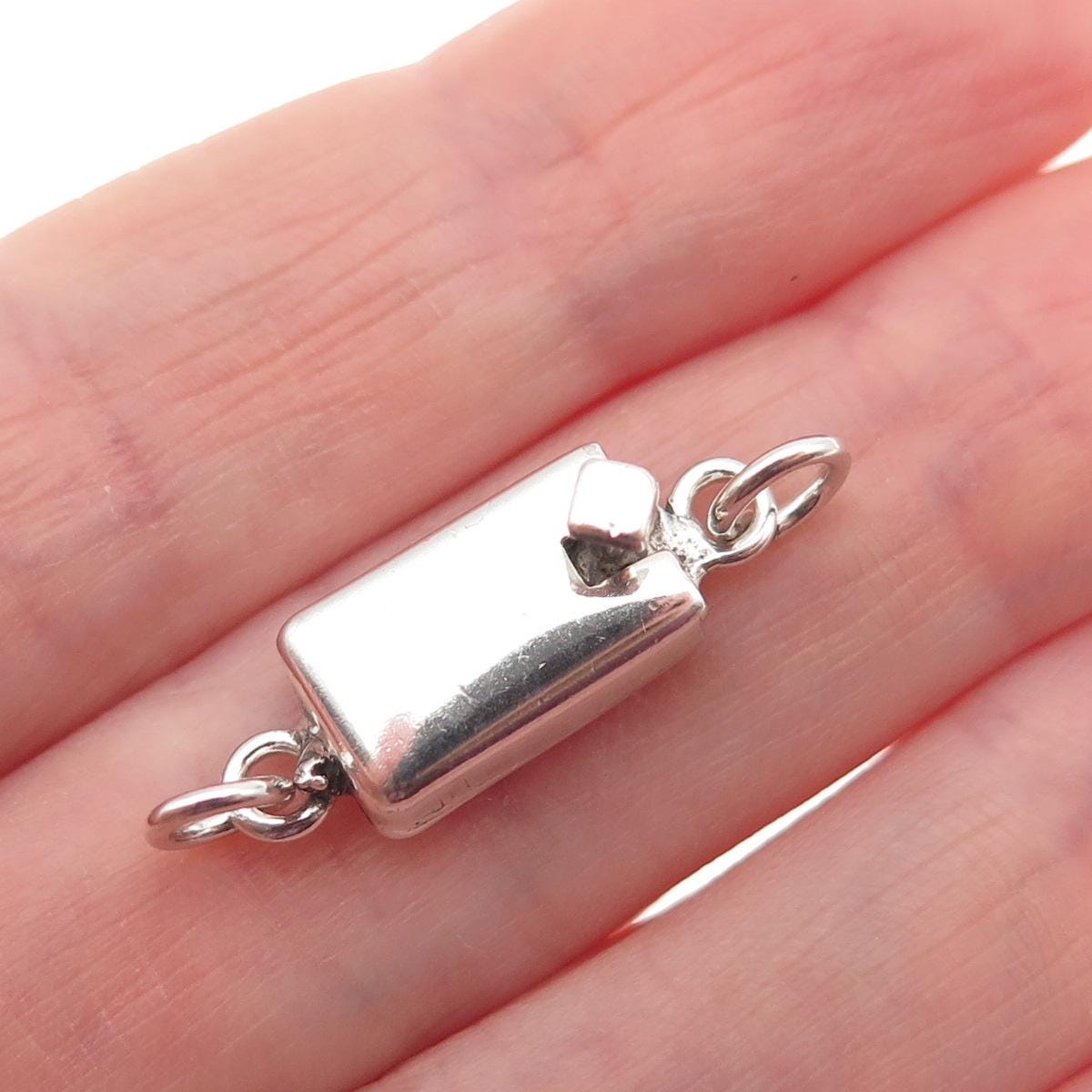 925 Sterling Silver Vintage Mexico Bracelet / Necklace Box Lock
