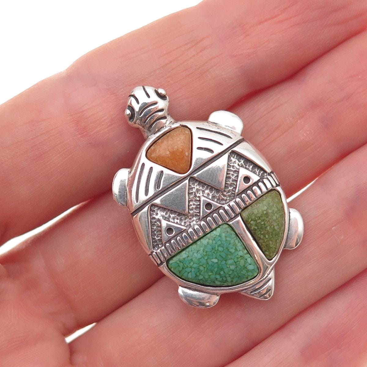 Carolyn Pollack Turtle Pendant - Etsy