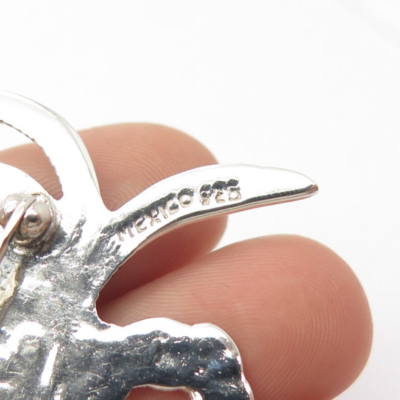 925 Sterling Silver Vintage Mexico Crab Pin Brooch - image 6