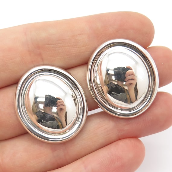 Boucles D'oreilles Clips Argent Sterling Vintage Mexique - Occasion, Bon état
