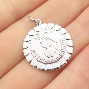 925 Sterling Silver Vintage Geronimo "To My Matron of Honour" Charm Pendant