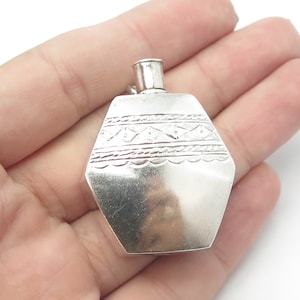 BOMA 925 Sterling Silver Vintage Engraved Perfume Bottle