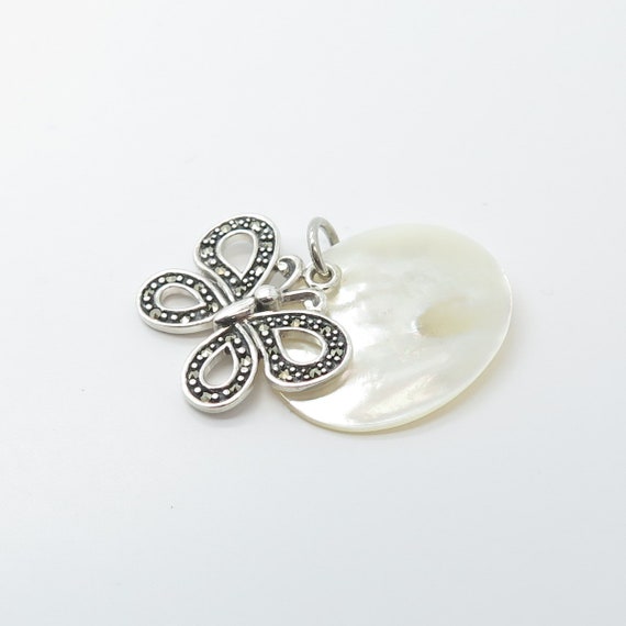 925 Sterling Silver Vintage Mother-of-Pearl and M… - image 5