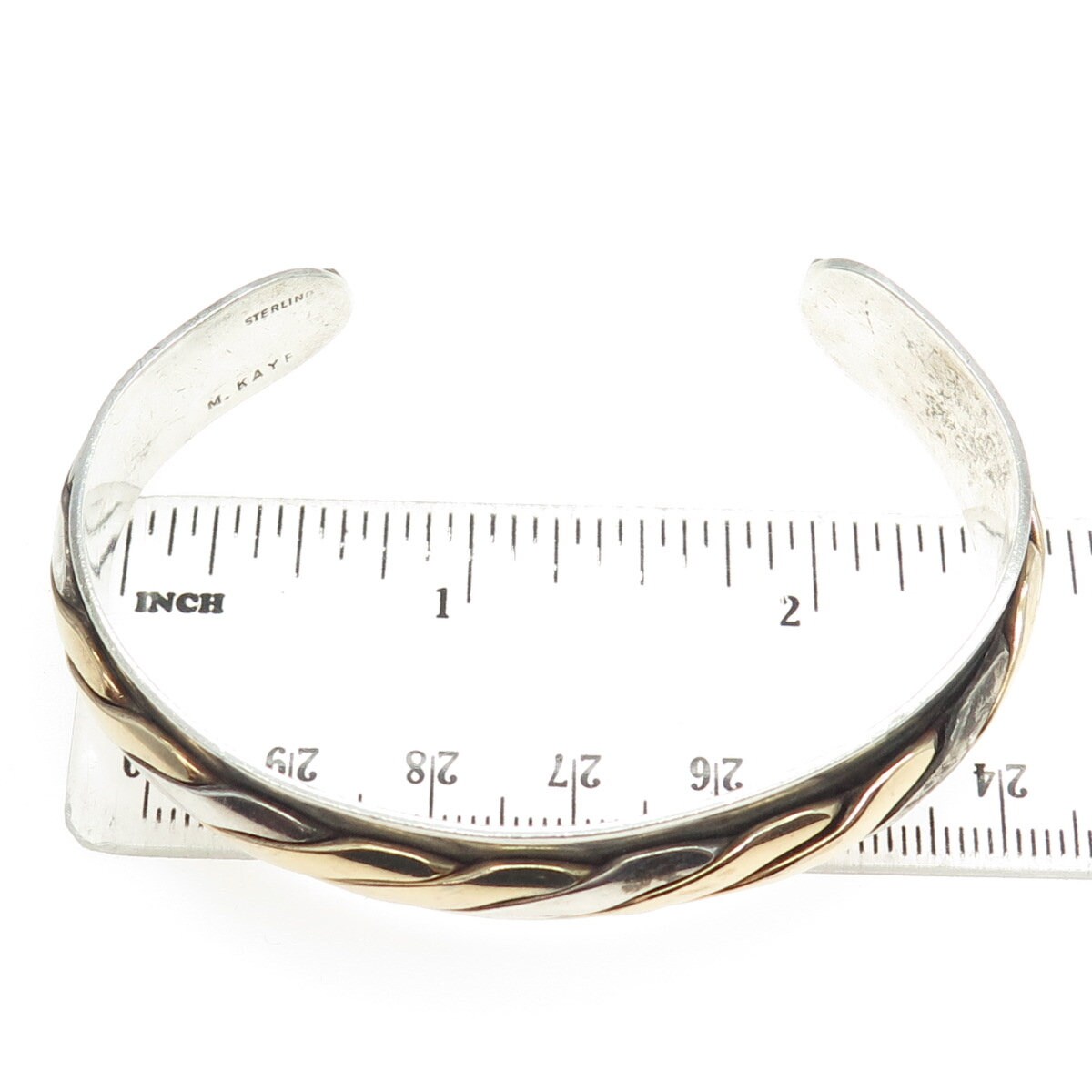 20/80 | STERLING SILVER ID BANGLE 5mm width | hazy