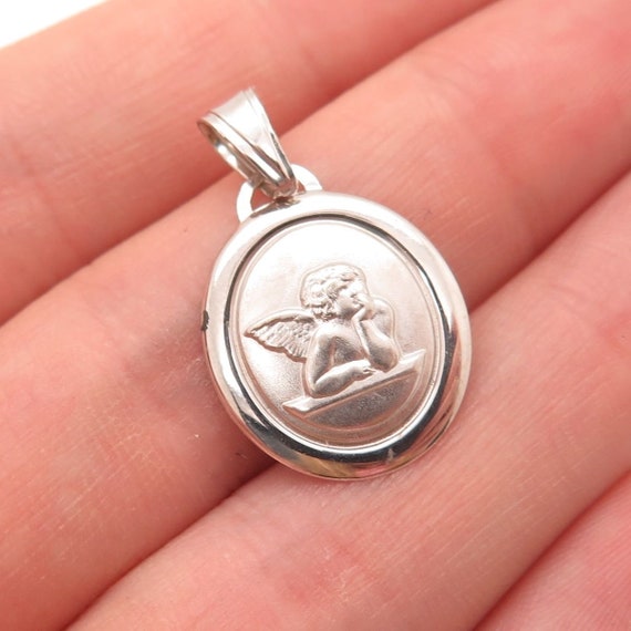 Italy 14k Gold Baby Angel Pendant