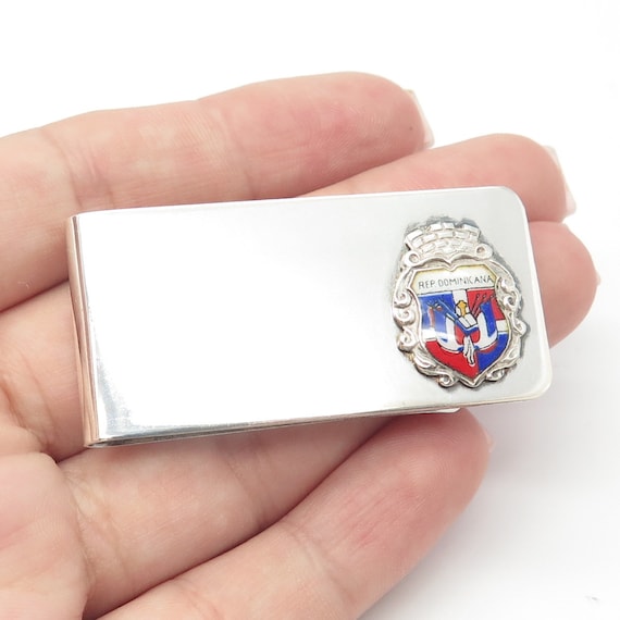 800 Silver Vintage REU Colorful Enamel "Rep. Domin