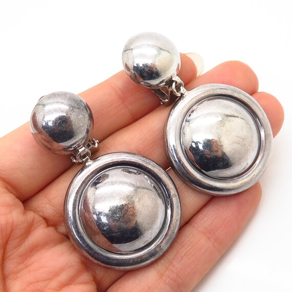 925 Sterling Silver Italy Dangling Button Design H