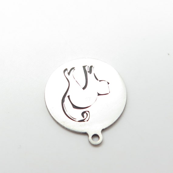 925 Sterling Silver USA Two In Town Cat Charm Pen… - image 6