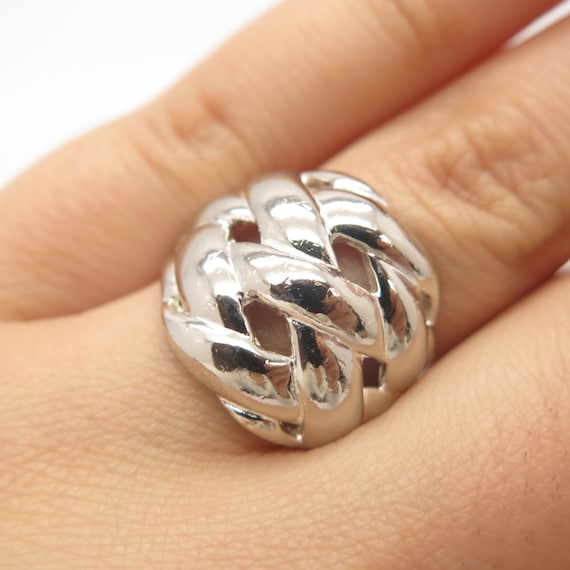 925 Sterling Silver Vintage Wicker Ring Size 6 3/4 - Etsy
