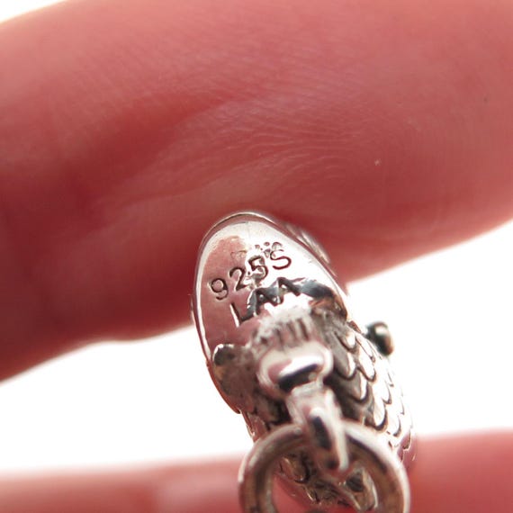 Trollbeads LAA Sterling Silver Vintage Bracelet / Necklace Big Fish Lobster Lock View 6