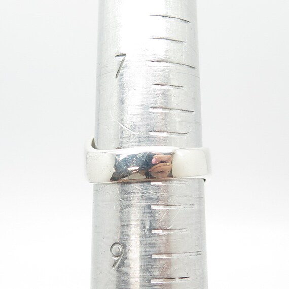 925 Sterling Silver Vintage Zig-Zag Modernist Rin… - image 8
