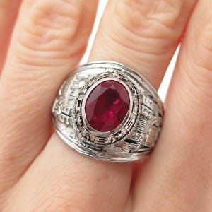 90s Vintage College Ring 18号 1996 1996 School Ring - Etsy