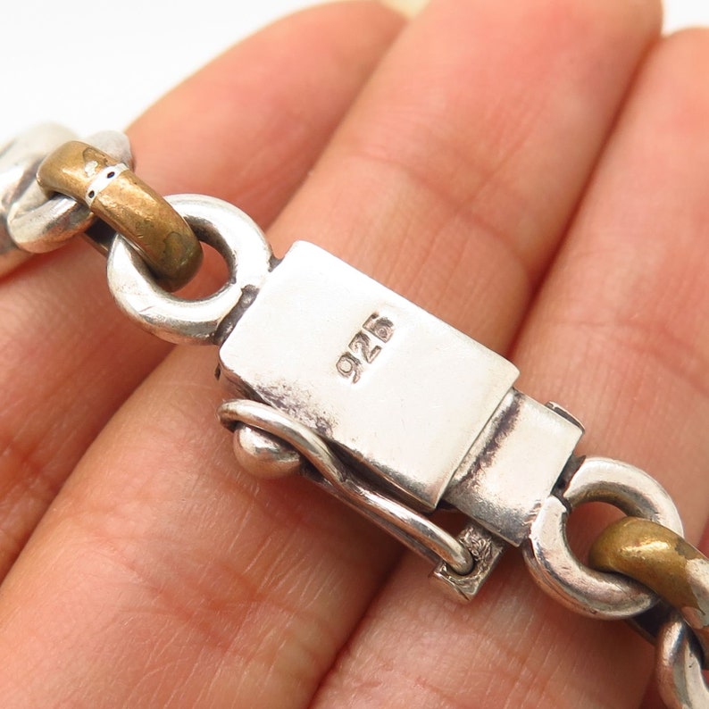 925 Sterling Silver Vintage Heavy Horseshoe Link Bracelet 7 Etsy