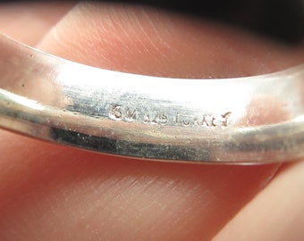 925 Sterling Silver Vintage Turkey Classic Wedding Band Ring