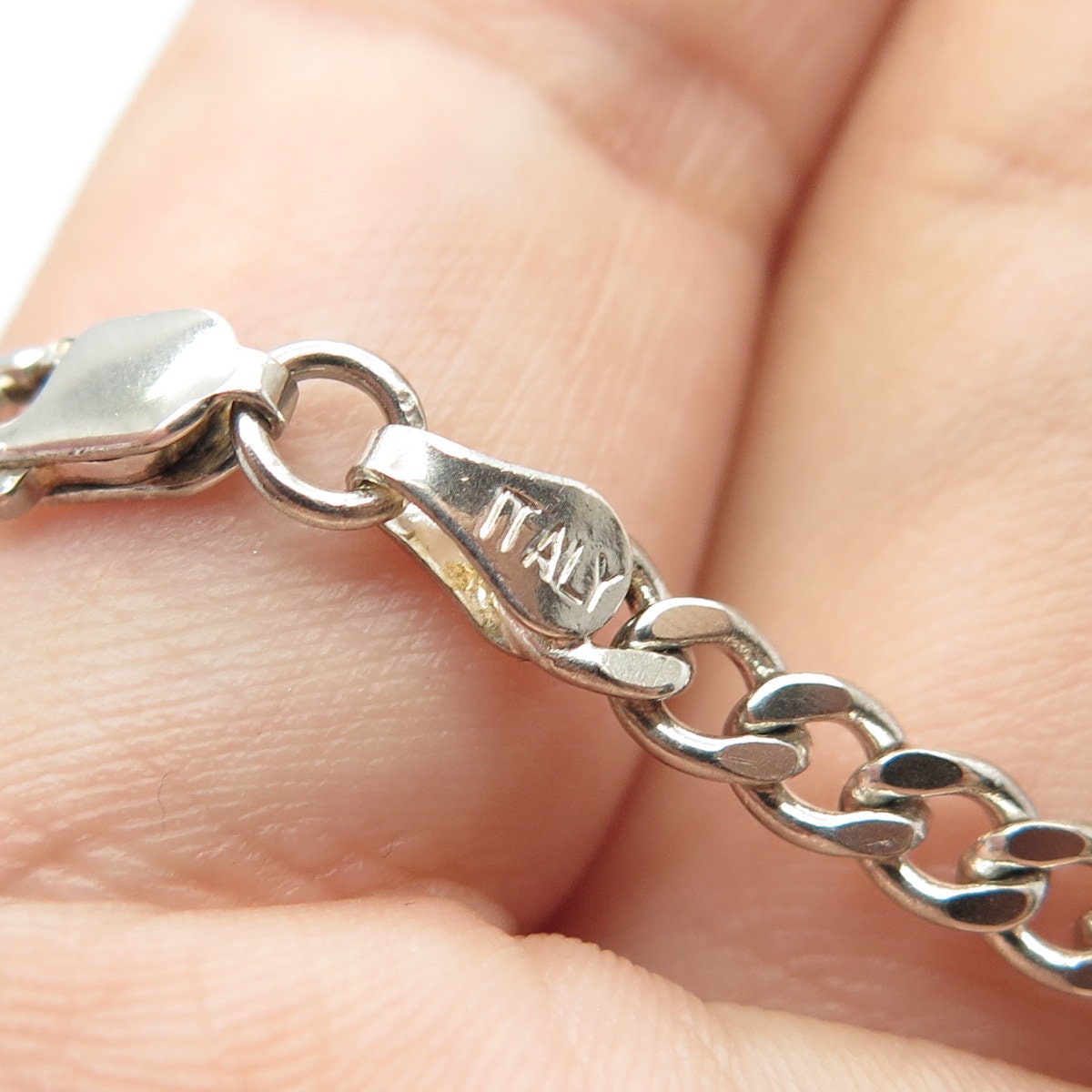 Vintage Italy Sterling Silver 925 Sparkling Rope Bracelet