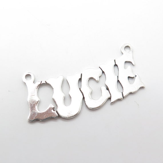 925 Sterling Silver Vintage "Lucie" Personalized … - image 4