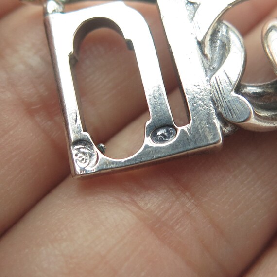 800 Silver Vintage Poland Double Curb Link Bracelet 7.25