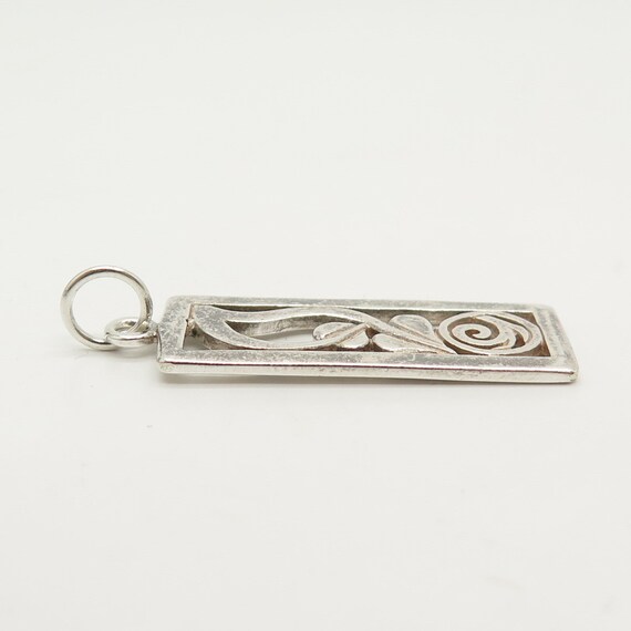 925 Sterling Silver Vintage Abstract Floral Desig… - image 3