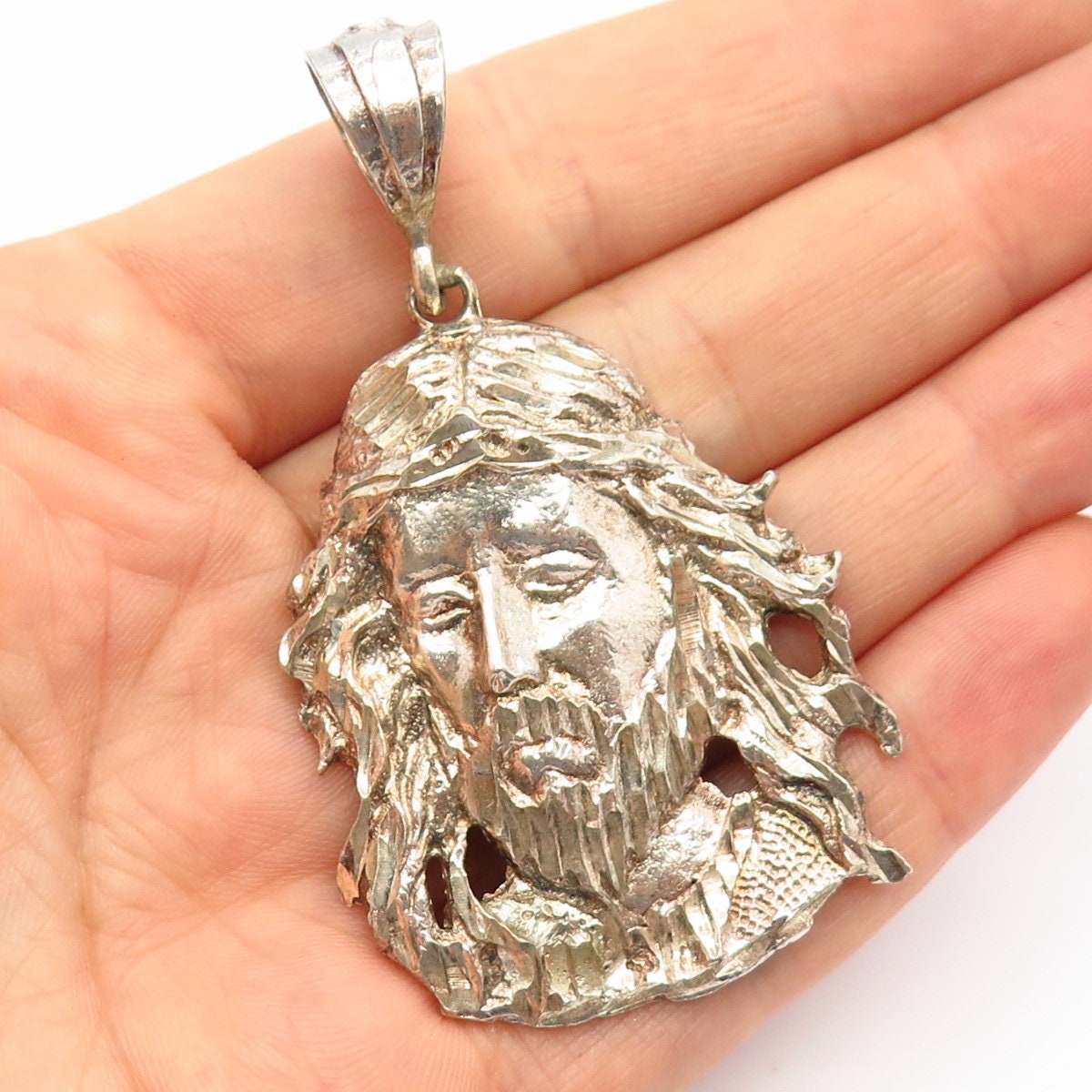 925 Jesus Pendant - Etsy