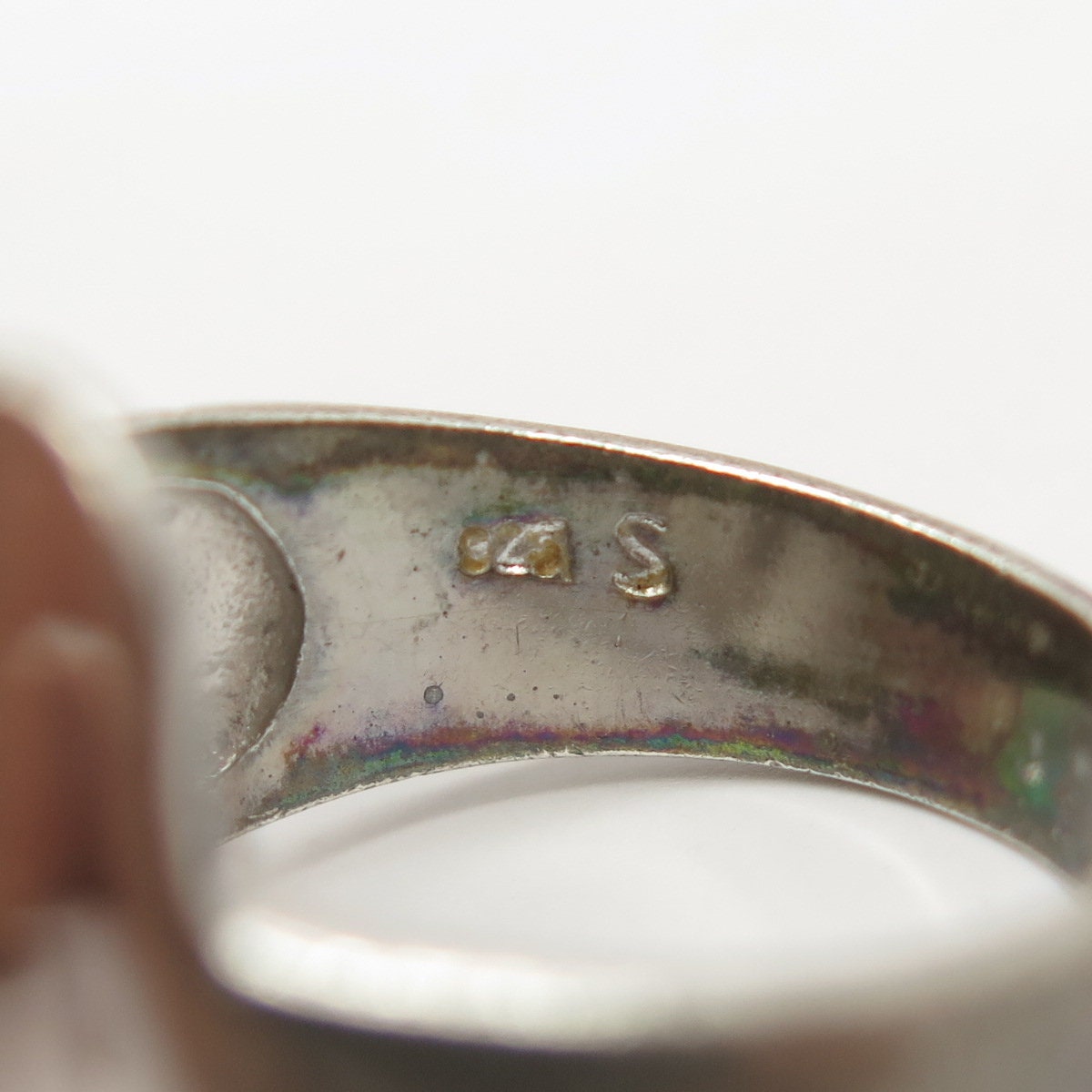 925 Sterling Silver Vintage Ribbed Design Ring Size 9 - Etsy