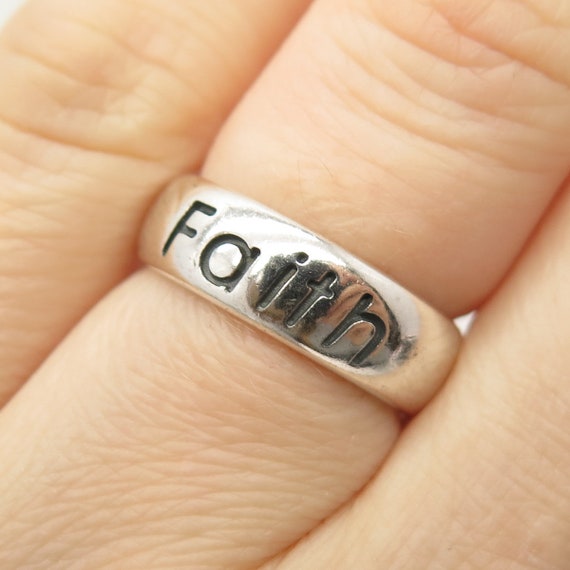 Faith ring sale sterling silver