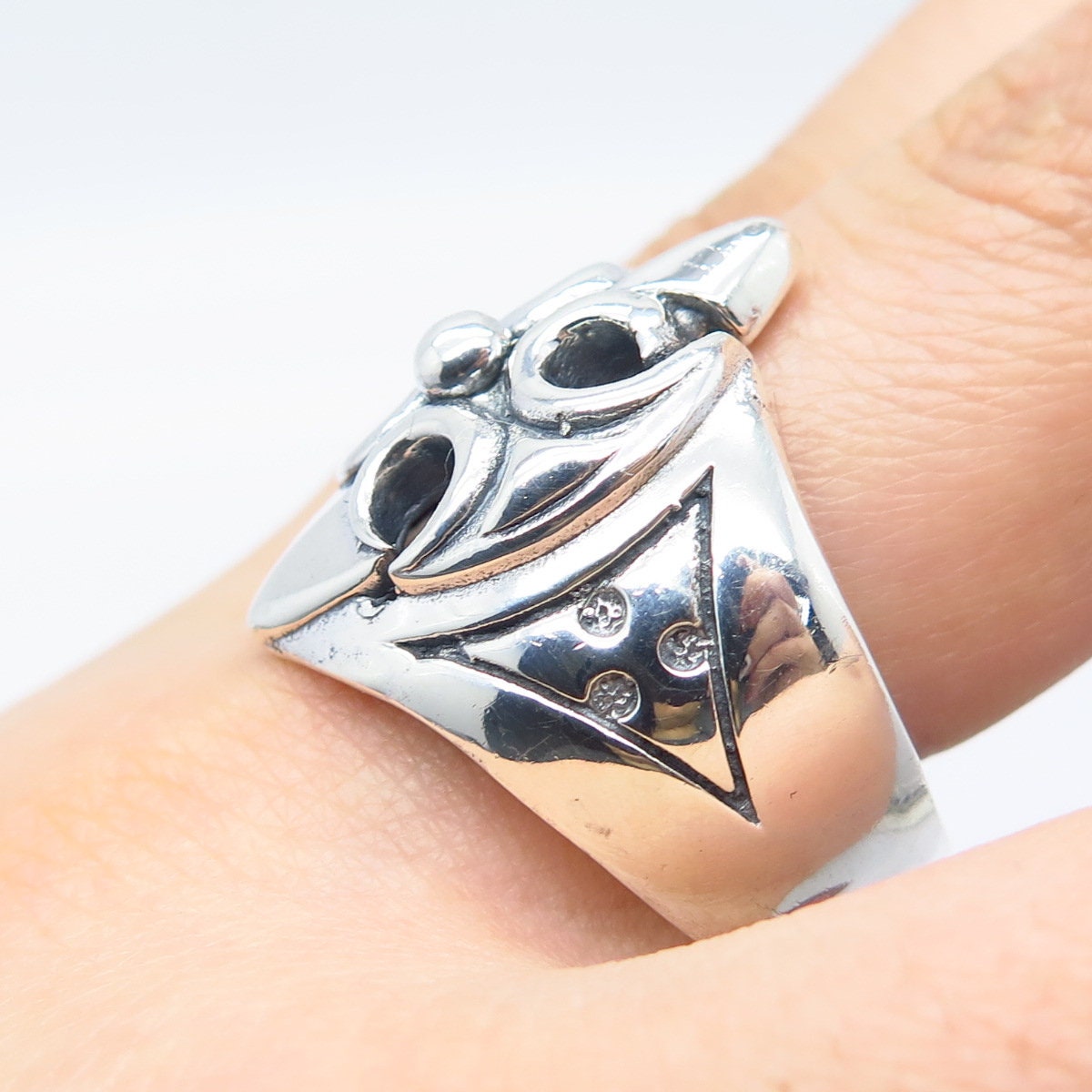 925 Sterling Silver Vintage Modernist Ring Size 10.5 - Etsy 925 Sterling Silver Vintage Modernist Ring Size 10.5 - Etsy
