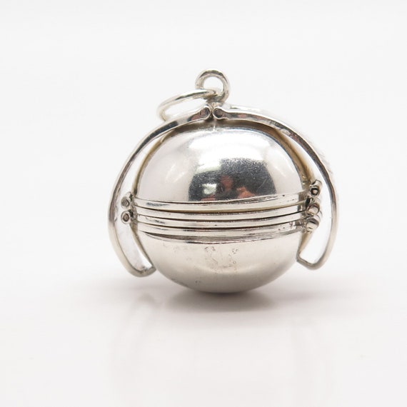 925 Sterling Silver Vintage Transformer Ball Pend… - image 5