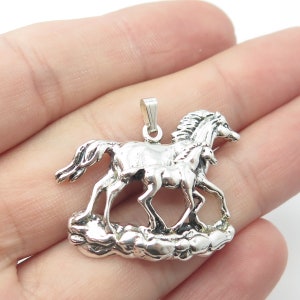 925 Sterling Silver Vintage Southwestern Horse Pendant