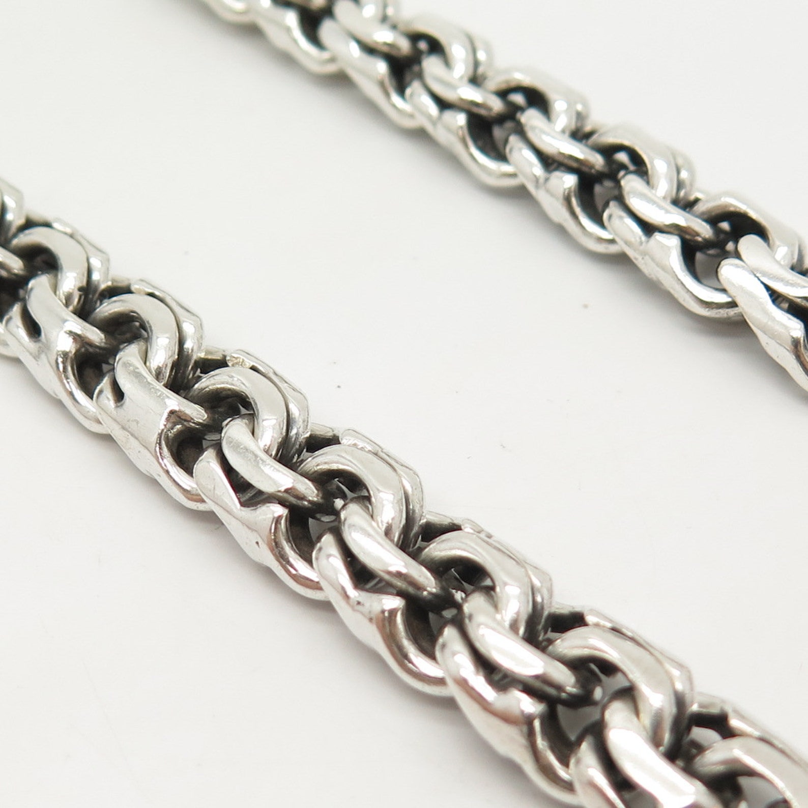 925 Sterling Silver Vintage Mexico Double Rolo Chain Necklace - Etsy UK