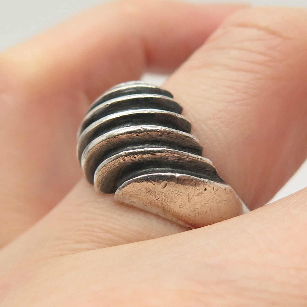 アクセサリー Vintage Mexican Silver Oval Ring 925 Vintage Mexican Modernist Silver Ring – Vintage Jewelry Girl