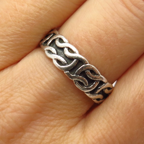 Celtic Knotwork .925 Sterling Silver Rings by Peter Stone 