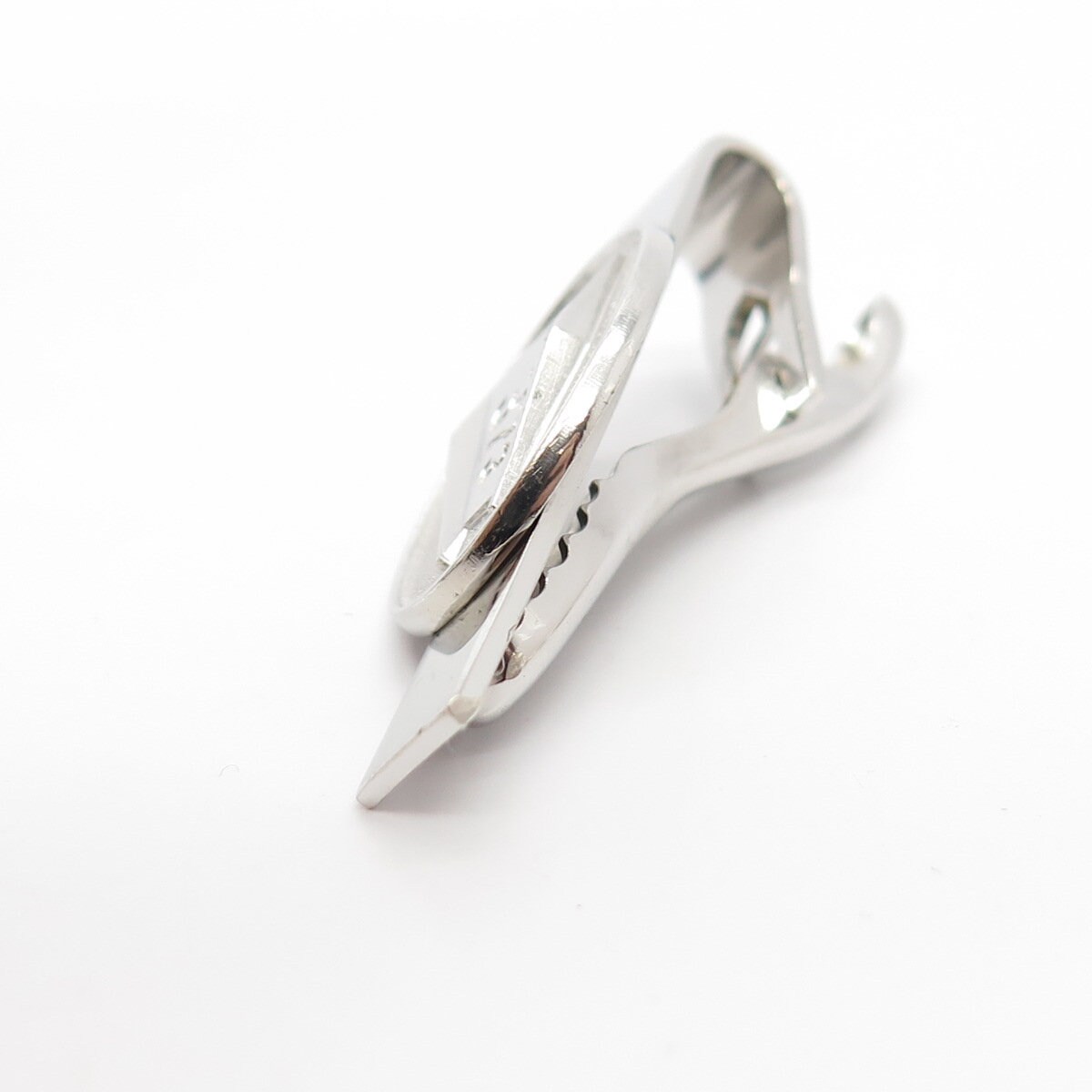 Clip Ceinture Vintage Simmons - Argent Sterling Appliqué Main - Avec Étui