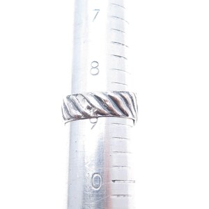 925 Sterling Silver Vintage Mexico Angel Wings Adjustable Oxidized Ring Size 9 image 8