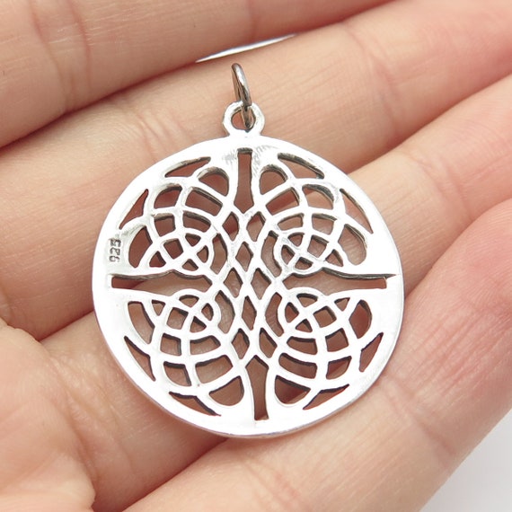 925 Sterling Silver Vintage Celtic Charm Pendant - image 2