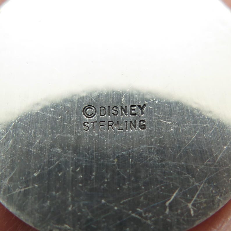 DISNEY 925 Sterling Silver Vintage Walt Disney World Mickey Mouse Pendant immagine 7