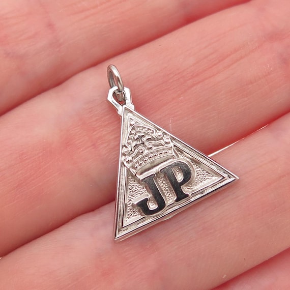 MORGANS 925 Sterling Silver Vintage Job's Daughters Mini Charm Pendant