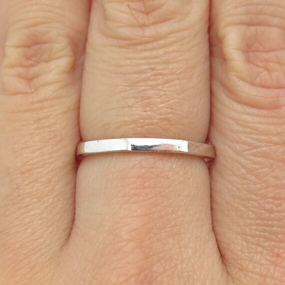 925 Sterling Silver Vintage Wedding Band Ring Siz… - image 1