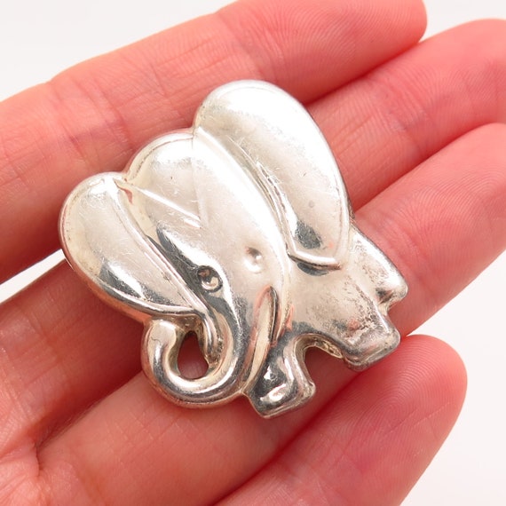 925 Sterling Silver Vintage Mexico Elephant For G… - image 1