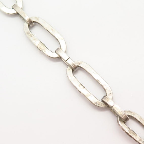 925 Sterling Silver Vintage Elongated Gate Link B… - image 3