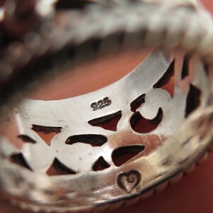 BRIGHTON 925 Sterling Silver Vintage Swirl Oxidized Ring Size 6.25 afbeelding 6