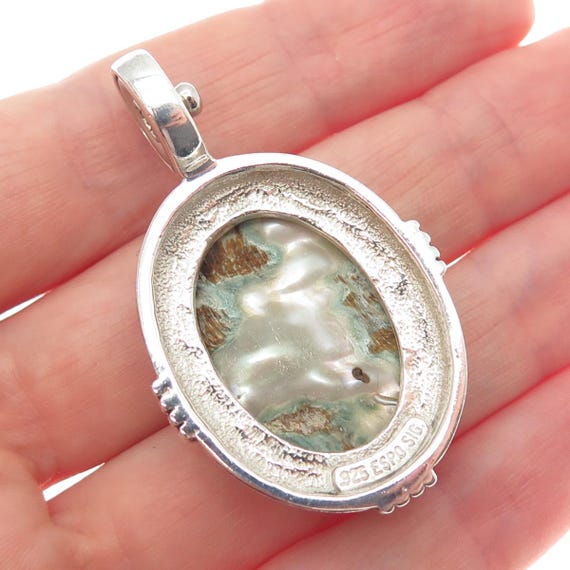 ESPO SIG Joseph Esposito 925 Sterling Silver Vintage Abalone Shell