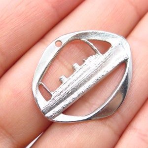 925 Sterling Silver Vintage S S Homeric White Star Line Pendant