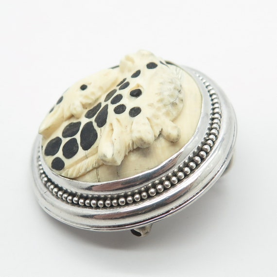925 Sterling Silver Vintage Real Shell Mother and… - image 6