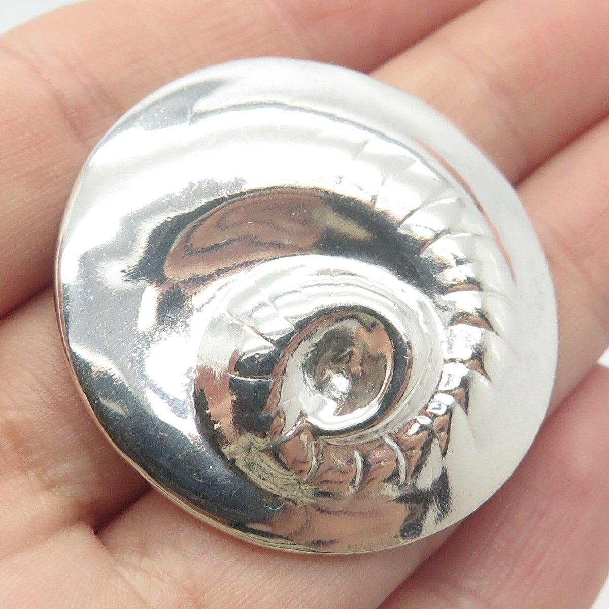 Broche Ancienne En Argent Forme Coquillage - Occasion