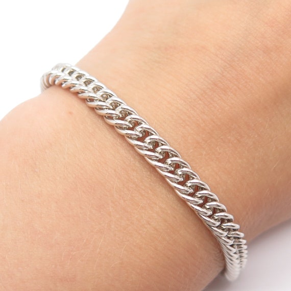 Buy Miabella 925 Sterling Silver Italian 6mm, 7.5mm, 9mm Double Curb Chain  Bracelet for Men Women, 6.5, 7, 7.5, 8 Inch 8, 7.5mm (0.3 inch Width) at  Amazon.in